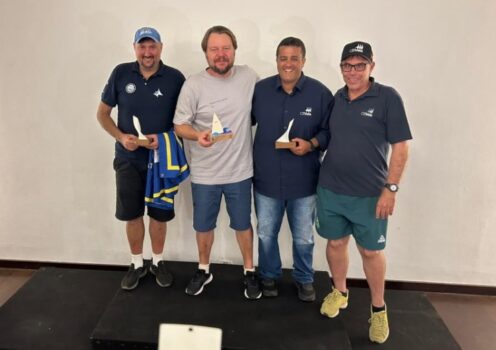 Pódio por categoria no Brasileiro de Finn